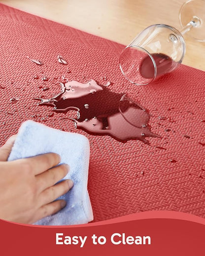 Ophanie Kitchen mats for Floor, 3/4 inch Thick, Kitchen Rugs, 20''x48'' Anti Fatigue Standing Cushioned Mat, Waterproof,Comfort Ergonomic mat for Office, Home, Sink, Red Non-Slip Bottom