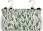 Bedside Caddy Hanging Bunk Bed Caddy Bed Organizer Hanging Pocket with 2 Hooks Bedside Storage Organizer Pocket Bag Holder Small Tulips Pink