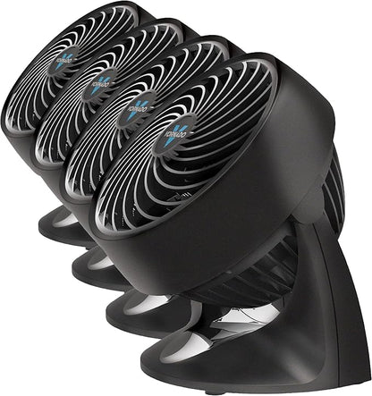 Vornado Small Room Fan | 2 Speed Settings | Adjustable Tilt Head | Air Circulator | Black | Pack of 4