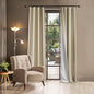 100% Blackout Thermal Insulated Curtains, 3 Layers Noise Absorbing, Soundproof Back Tab Drapes for Sliding Glass Door Baby Nursery Bedroom with Hooks, Beige 50x108 Inch Set of 1