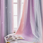 XiDi Curtains for Bedroom Decor, Rainbow GreyPinkPu-34-96