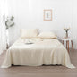 Linen World King Size 400TC Cooling Bed Sheet Set - 100% Organically Grown Viscose Sheets, Silky Soft & Breathable, Deep Pocket Fits Up to 16", 4-Piece Sheets with Pillowcases,Creamy