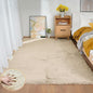 5x7 Area Rug Light Brown Beige Plush Shaggy Rugs for Bedroom Washable Faux Rabbit Fur Rug for Living Room Fluffy Large Nursery Rug Home Décor