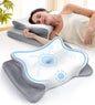 Cervical Neck Pillow for Pain Relief, Cooling Memory Foam Pillow for Side, Back & Stomach Sleepers, Odorless Bed Pillow for Deep Sleep, Ergonomic Orthopedic Contour Neck Support Grey