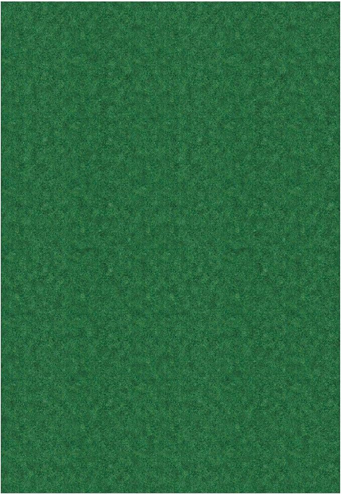 Ottomanson 6'6" x 46' Hallway Runner with Scraper Pile - Extra Durable Non-Slip Rug Mat for Indoor & Outdoor Use - Ideal for Kitchen, Entryway & Garage - High-Traffic Carpet, Green