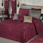 Touch of Class Camden Luxury Bedding | Neutral Claret Color | Grande Fitted Bedspread | Faux Suede Box Quilted Design | Designed 3 Piece Set Includes Queen Bedspread and 2 Standard Shams