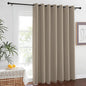 NICETOWN Blackout 84 inch Curtains for Sliding Glass Door, Grommet Thermal Insulated Room Darkening Window Treatment Sound Reducing Drapes for Room Divider, Taupe, 1 Panel, W100 x L84