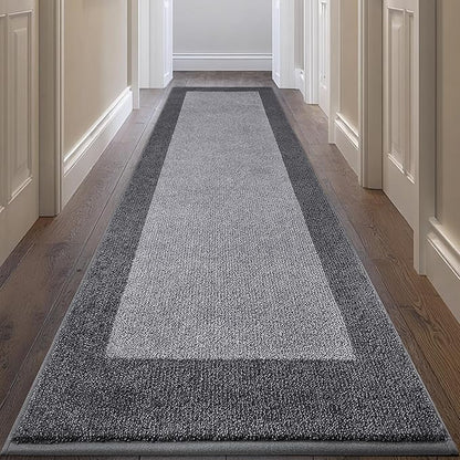 Machine Washable Kitchen Rug 32" x 84", Non Slip Kitchen Mat for Floor, Absorbent Entrance Runner Rug for Bedroom, Hallway, Bathroom, Door (Roll Packing)