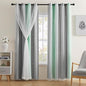 XiDi Blackout Curtains for Bedroom Decor - Rainbow Unicorn Wall Decals for Girl's and Kids' Room - Green Light Grey 52X84 Inch Long 1 Panel