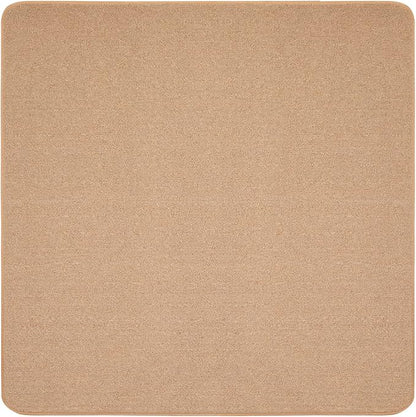 House, Home and More Skid-Resistant Carpet Indoor Area Rug Floor Mat - Pebble Beige - 5 Ft X 5 Ft - Non Slip Rubber Backing, Stain Resistant, Dog Friendly, Living Room Bedroom Kitchen Entryway