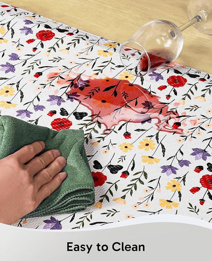 Ophanie Kitchen Mats for Floor, 3/4 inch Thick, 20x39 Anti Fatigue Cushioned Mat, Kitchen Rugs, Waterproof, Comfort Ergonomic Standing Mat for Office, Home, Sink, White Flower Non-Slip Ridged Bottom