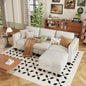 ZeeFu Sectional and Sofa Couches for Living Room - 78'' 3 Seater L-Shaped Modular Couch with Storage Ottoman - Modern Velevt Fabric Upholstered Sofa Set for Small Space Apartment Office