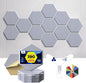 Self-Adhesive Acoustic Panels [390 lbs/yd³ Ultra-High Density], 2nd Generation Sound Absorbing Panel, Professional Level Sound Panel, Polyester Soundproof Foam [Size L, Cloud Grey]