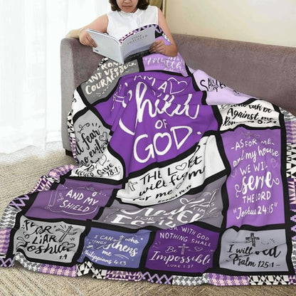 Christian Blanket Gift for Women, Inspirational Throw Blanket for Couch, Soft Lightweight Flannel Blanket, 40"x 50" Thoughts and Prayers Blankets for Bedroom Sofa Living Room Decoration