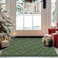 hicorfe Indoor Doormat,Front Back Door Mat TPR Backing Non Slip Mats 20"x31.5" Absorbent Resist Dirt Entrance Doormat Inside Floor for Entryway Washable Low-Profile(Green)
