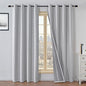 100% Blackout Curtains for Bedroom Room, Custom Curtains Blackout Thermal Insulated 1 Panel, Grommet Light Blocking Drapes for Bedroom Windows Luxury Decor(Custom Size,Off-White