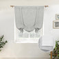 DriftAway Double Layer Linen Blackout Tie Up Curtains Thermal Insulated Fully Lined Balloon Roman Shade Bathroom Window Adjustable Rod Pocket for Small Window 31 Inch by 47 Inch Gray