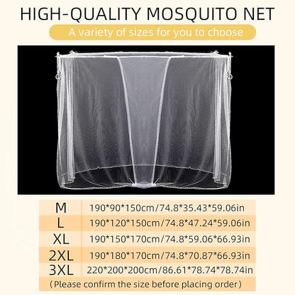 4 Corners Mosquito Net for Mosquiteros para Camas Bed Canopies Netting Bed Drapes Rectangular Mosquito Mesh for Camping Home Outdoor Travel(White,L75 X W59 X H67 Inch,1 Opening)