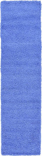 Unique Loom Solid Shag Collection Area Rug (2' 7" x 10' Runner, Periwinkle Blue)
