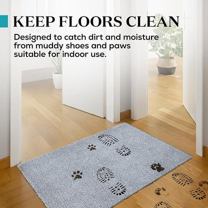 Premium Microfiber Indoor Door Mat – 36"x72" Washable Entry Mat, Non-Slip, Waterproof Backing, Super Absorbent, Low Profile Entryway Doormat for Indoor Entrance