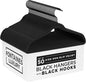 Fontaines Luxury Kid's Black Velvet Felt Non Slip Clothes Hangers 50 Pack - Ultra Slim & Space Saving - Heavy Duty Swivel Black Hook for Children's Clothing, Shirt, Dress, Skirt & Pants Organization