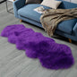 duduta Purple Faux Sheepskin Runner Rugs 2x6 ft, Fluffy Shag Bedroom Rug Fur Sofa Couch Covers Washable