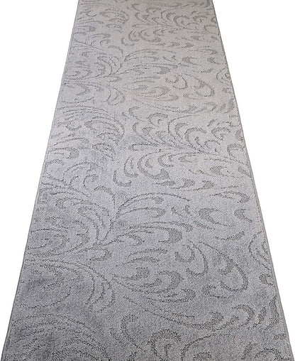20 FT Grey Extra Long Hallway Runner Rug, Non Slip Washable Indoor Carpet 2'2" x 20' for Bathroom, Entryway, or Living Room! Farmhouse Floor Mat, Custom Lenght