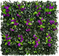 Sumery Expandable Fence Privacy Screen for Balcony Patio Outdoor,Decorative Faux Ivy Fencing Panel,Artificial Hedges (Single Sided Leaves) (4, Branches -Purple Rose)