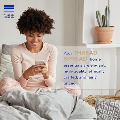 THREAD SPREAD 400TC California King 100% Cotton Bed Linen Set - 4Piece Sateen Sheet Set, Deep Pockets, Taupe (05)