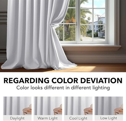 Deconovo Blackout Curtains, Thermal Insulated, W70 x L84 2 Panels, Back Tab, Machine Washable, Room-Darkening Drapes for Bedroom/Living Room Star White