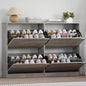 Shoe Cabinet with 4 Flip Drawers, Narrow Hidden Shoe Storage Cabinet, Slim Freestanding Shoe Rack Organizer for Entryway, Hallway, Bedroom, Living Room
