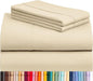 LuxClub 4 PC California King Sheet Set, Deep Pockets Wrinkle Free Cooling Bed Sheets Hotel Bedding for Women, Men, Includes 1 Fitted Sheet, 1 Flat Sheet and 2 Pillowcases-Cream