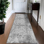 vivorug Grey Runner Rug 2x10 Machine Washable Rug with Non-Slip Backing, Ideal for Kitchen Hallway Entryway Laundry Room - Vintage, Durable, Easy Clean, Low Pile Carpet Runner