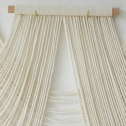 IOWER Macrame Wall Hanging Large Wall Home Decor Modern Fiber Wall Art Geometric Decoration Headboard Living Room Bedroom Backdrop