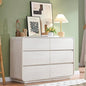 6 Drawer Dresser for Bedroom, 47" Wide Dresser with Large Storage, Rustic Wooden Chest of Drawers for Bedroom, Hallway, White