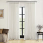 Natural Pinch Pleated Linen Curtains 126 Inches Long 2 Panels for Living Room Bedroom Memory Training Shaped Semi Sheer Pleat Drapes Hooks Rings Light Filtering Window Curtain 40x126