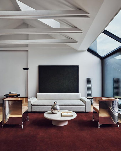 Hand-Tufted Wool Runner Area Rug – Soft Premium Wool Carpet for Living Room, Bedroom & Home Décor – 2.6X10 ft| Deep Wine – Durable, Non-Slip Backing, Handcrafted Rug