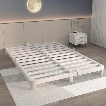 ITIMIDI 4 Inch Metal Full Size Platform Bed Frame with Metal Gaskets, Heavy Duty Steel Support 3000 LBS, No Box Spring Needed, Anti-Slip Mattress Stopper, Easy Assembly