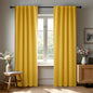 Deconovo Back Tab and Rod Pocket Blackout Curtains for Living Room - 42Wx84L Inch, Mellow Yellow, 2 Panels, Thermal Insulated Light Blocking Curtains