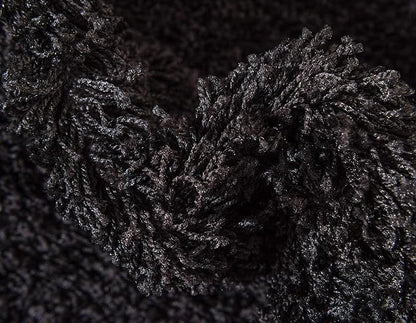Unique Loom Solid Shag Collection Area Rug (3' 3" x 5' 3" Rectangle, Jet Black)