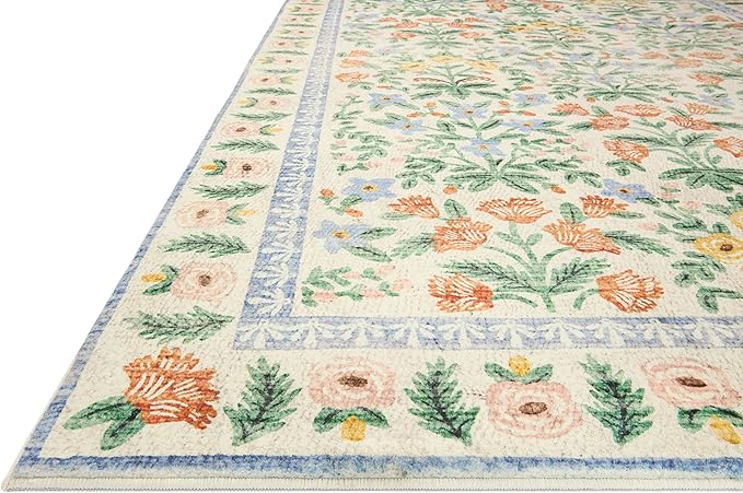 Loloi Rifle Paper Co. Eden Collection EDE-02 Mughal Garden Cream 8'-6" x 11'-6" Area Rug feat. CloudPile™