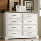 Farmhouse 8 Drawers Dresser for Bedroom, 48" Wide Wood Chest of Drawers with Deep Drawers & Bar Handles, Modern Dresser TV Stand, Rustic Wooden Closet Storage Organizer for Living Room, Hallway, White