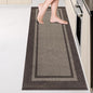 Kitchen Rugs 24" x 84", Non-Slip Machine Washable Kitchen Runner Rugs Floor Mats, Absorbent Comfort Standing Mats for Kitchen, Sink, Laundry and Hallway, Rolled Packaging, Grayish Brown & Coffee