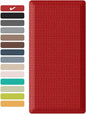 Ophanie Kitchen mats for Floor, 3/4 inch Thick, Kitchen Rugs, 20''x39'' Anti Fatigue Standing Cushioned Mat, Waterproof,Comfort Ergonomic mat for Office, Home, Sink, Red Non-Slip Bottom