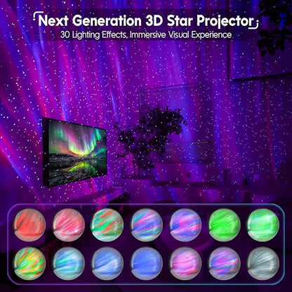 Rossetta Star Projector, Galaxy Light Projector White Noise Bluetooth Speaker with Remote Control, Aurora Projector Starry Night Light Projector for Kids Adults, Home Theater, Ceiling, Home Decor