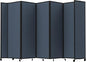 Versare Room Divider 360 Portable Wall Partition | Folding Panels | Large Freestanding Divider | Locking Wheels | Temporary Room Separator | 14' x 7'6'', Ocean