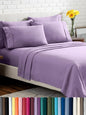 Bare Home Hotel Luxury Twin Sheet Set, Extra Soft - 4 Piece Set - Deep Pockets - Easy Fit - Cooling & Breathable - Wrinkle, Fade, Stain Resistant - Includes 2 Pillowcases (Twin, Lavender)