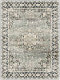 7X9 Area Rugs - 7X9 Washable Area Rug Indoor Vintage Rug Print Rug Low-Pile Floor Carpet for Living Room, Bedroom (Olive Charcoal)