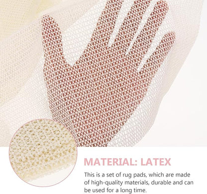 Generic Latex Anti-Skid Rug Pads Beige Non-Slip Cushion for Hard Floors Carpets Sofas Protective Thick Mat with Strong Grip and Cut