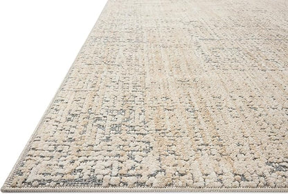 Loloi Amber Lewis Bexley Collection BEX-03 Natural/Slate 2'-7" x 8'-0" Runner Rug Neutral, Textured, Living, Bedroom, Dining, Carpet